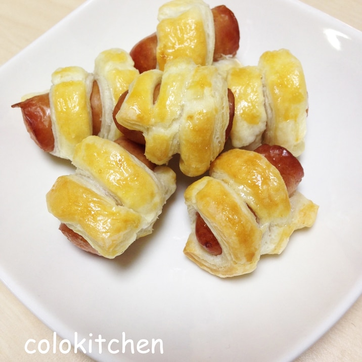 冷凍パイシートで一口ウインナーパイ レシピ 作り方 By Colokitchen 楽天レシピ